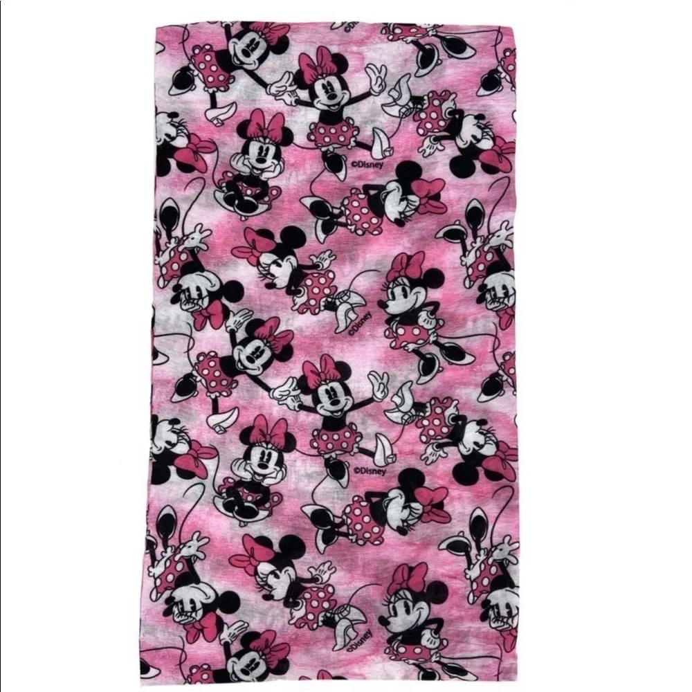 Disney Minnie Mouse Print Neck Gaiter Wrap Girls Barbie Pink Age 3+